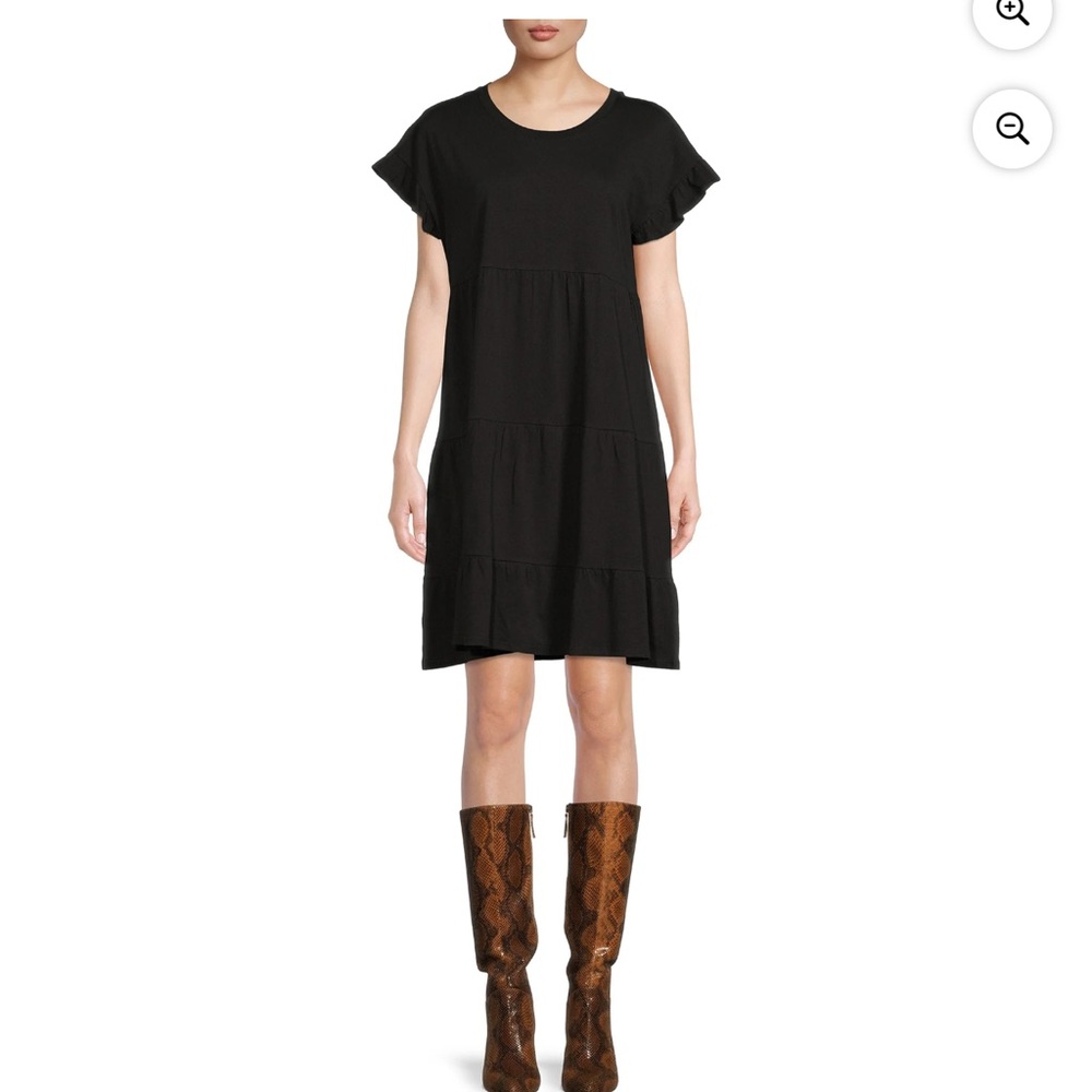 BNWOT TIME & TRU tiered flutter sleeve dress